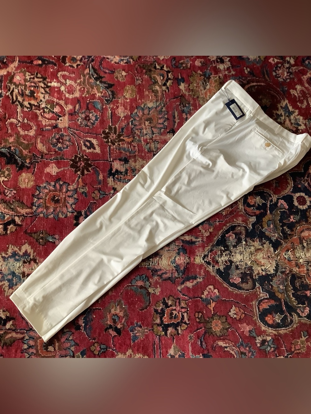 Peter Millar Crown Crafted White Stretch Golf Pants Sz 40x32 NWT